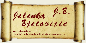 Jelenka Bjelovitić vizit kartica